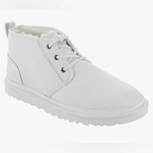 UGG Mens Neumel White Leather Chukka Ankle Boots Slippers Size12